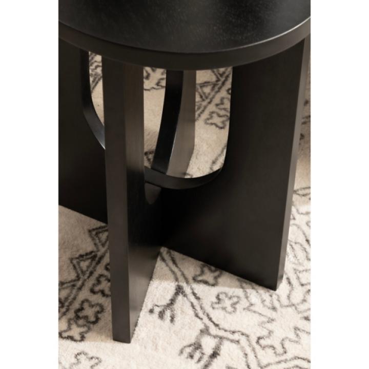 Black Wood Sureda Oval Accent Table