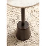 Marble & Brown Wood Tara Accent Table