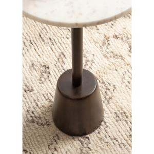 Marble & Brown Wood Tara Accent Table