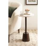 Marble & Brown Wood Tara Accent Table