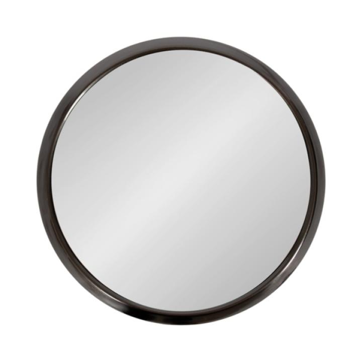 Pewter Metal Mirrored Sanzo Accent Table