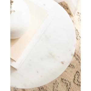 Marble & Natural Wood Tara Accent Table