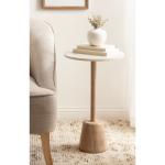 Marble & Natural Wood Tara Accent Table