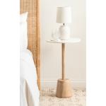 Marble & Natural Wood Tara Accent Table