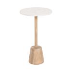 Marble & Natural Wood Tara Accent Table