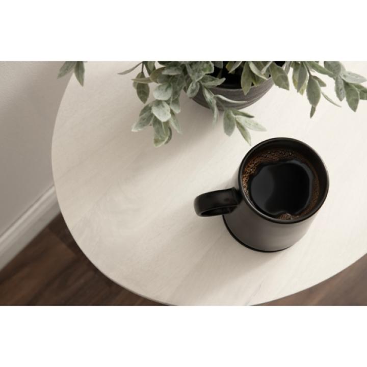 White Wood Sureda Oval Accent Table