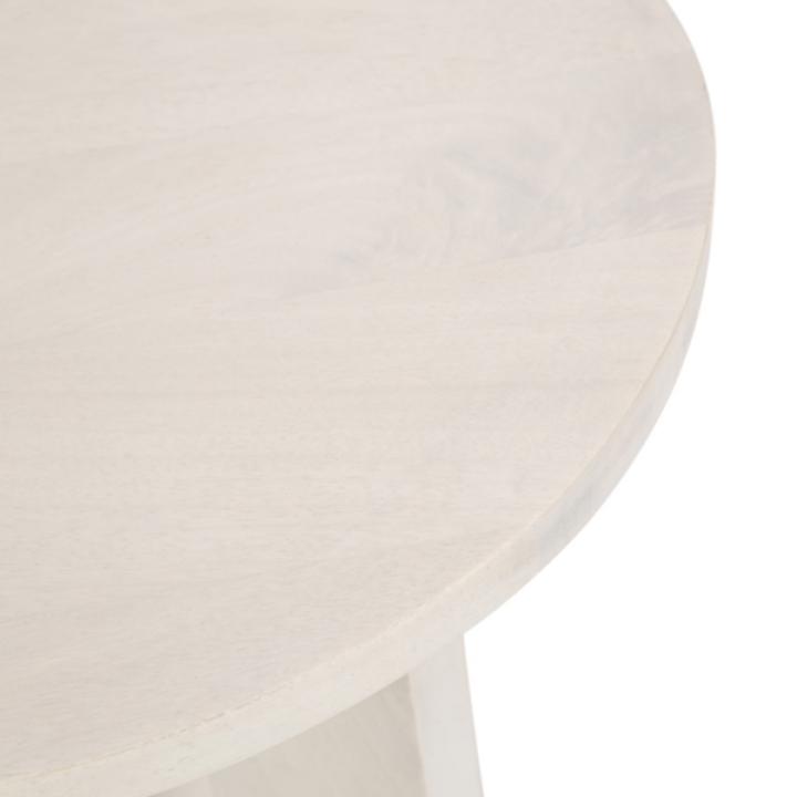 White Wood Sureda Oval Accent Table