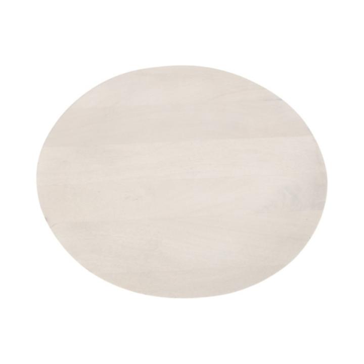 White Wood Sureda Oval Accent Table