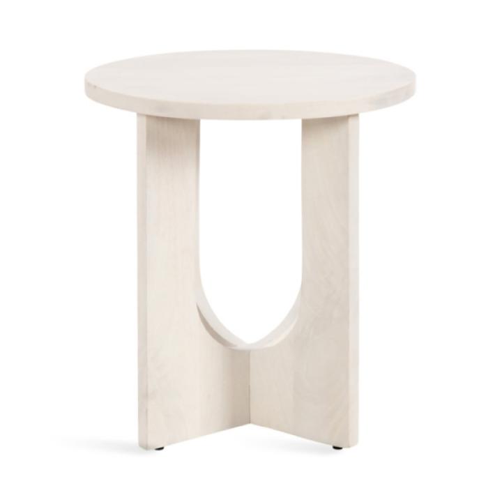 White Wood Sureda Oval Accent Table