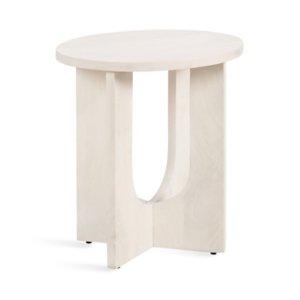 White Wood Sureda Oval Accent Table