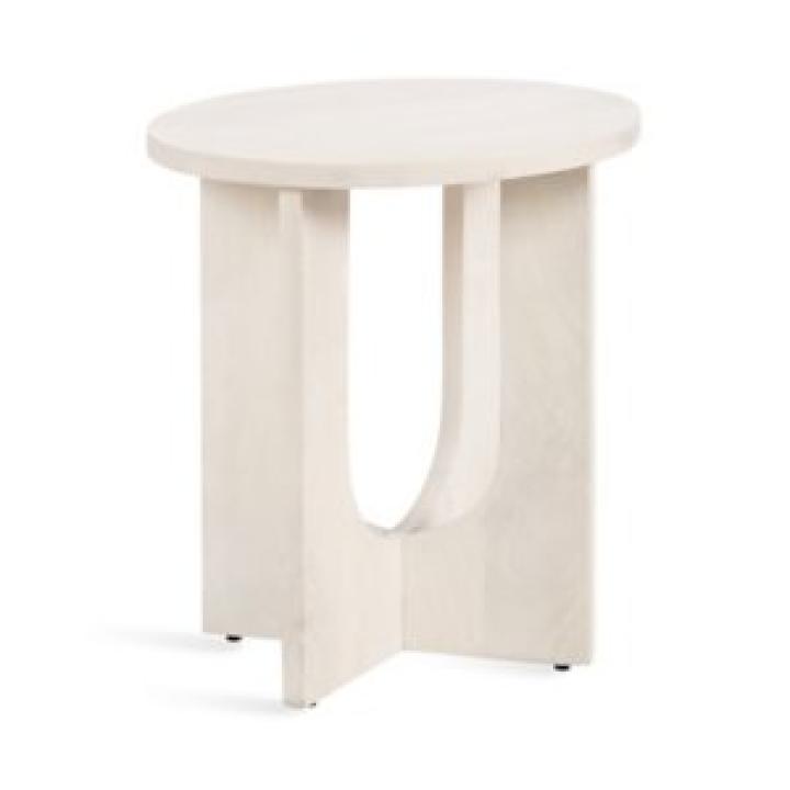 White Wood Sureda Oval Accent Table