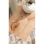 Burlwood & Gold Metal Karlsen Accent Table