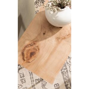 Burlwood & Gold Metal Karlsen Accent Table