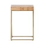Burlwood & Gold Metal Karlsen Accent Table