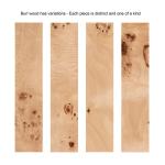 Burlwood & Gold Metal Karlsen Accent Table