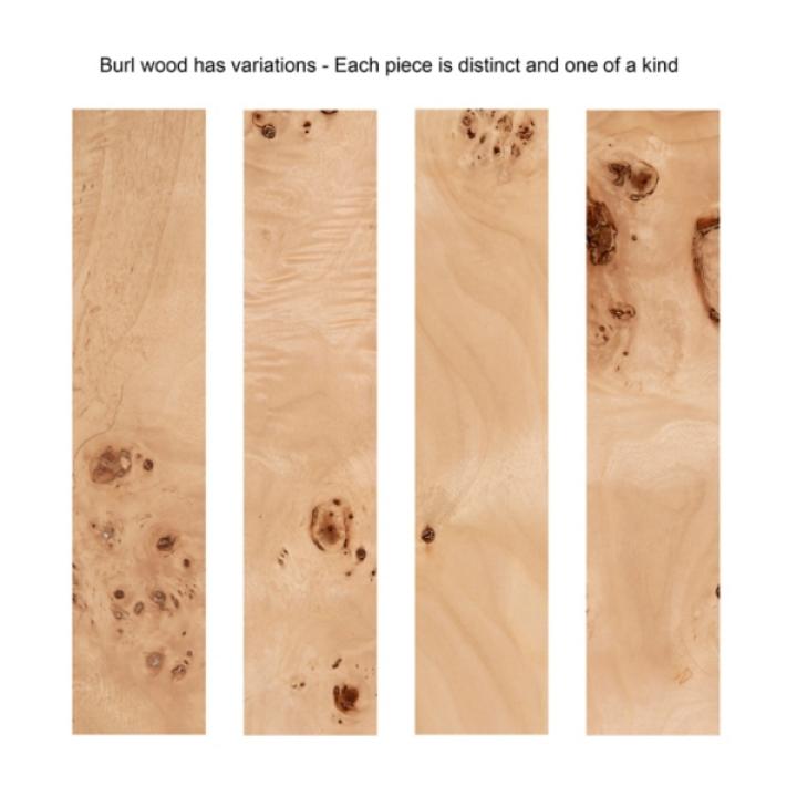 Burlwood & Gold Metal Karlsen Accent Table