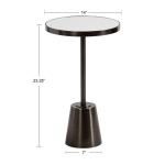Pewter Mirrored Tara Accent Table