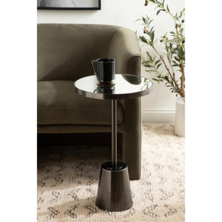 Pewter Mirrored Tara Accent Table