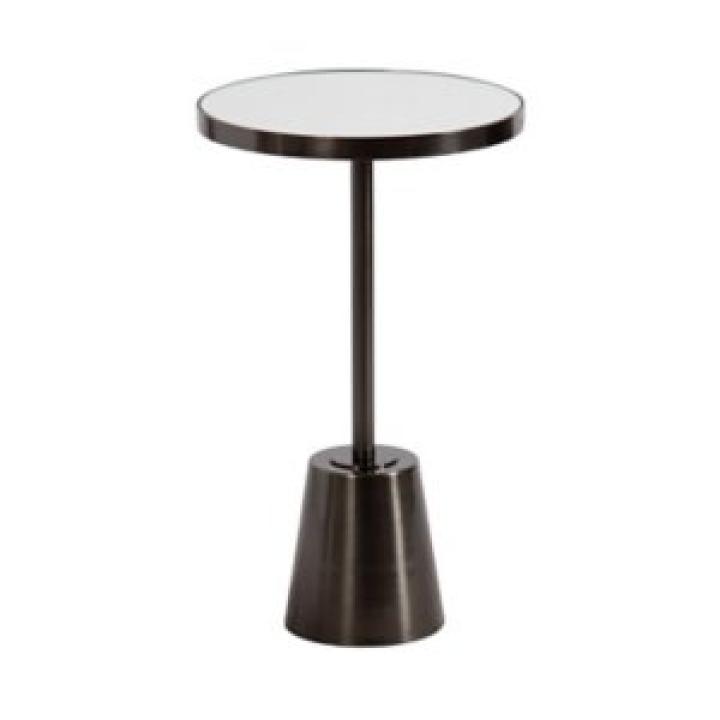 Pewter Mirrored Tara Accent Table