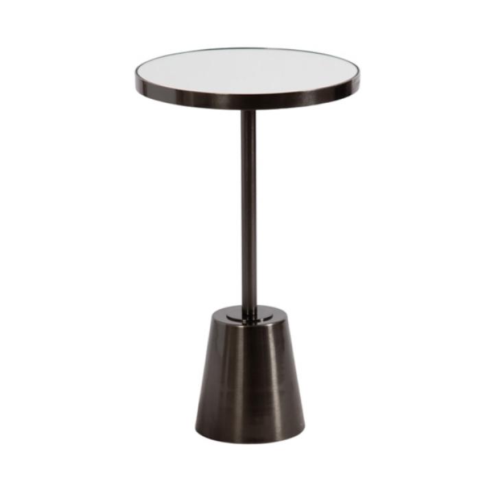 Pewter Mirrored Tara Accent Table