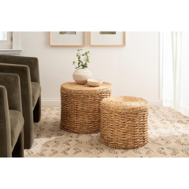 Woven Hyacinth 2-pc. Nesting Accent Table Set
