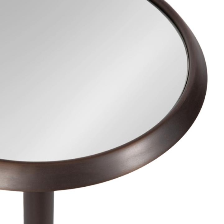 Bronze Metal Mirrored Sanzo Accent Table
