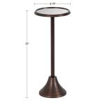 Bronze Metal Mirrored Sanzo Accent Table