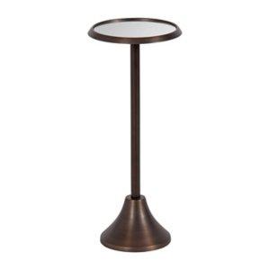 Bronze Metal Mirrored Sanzo Accent Table
