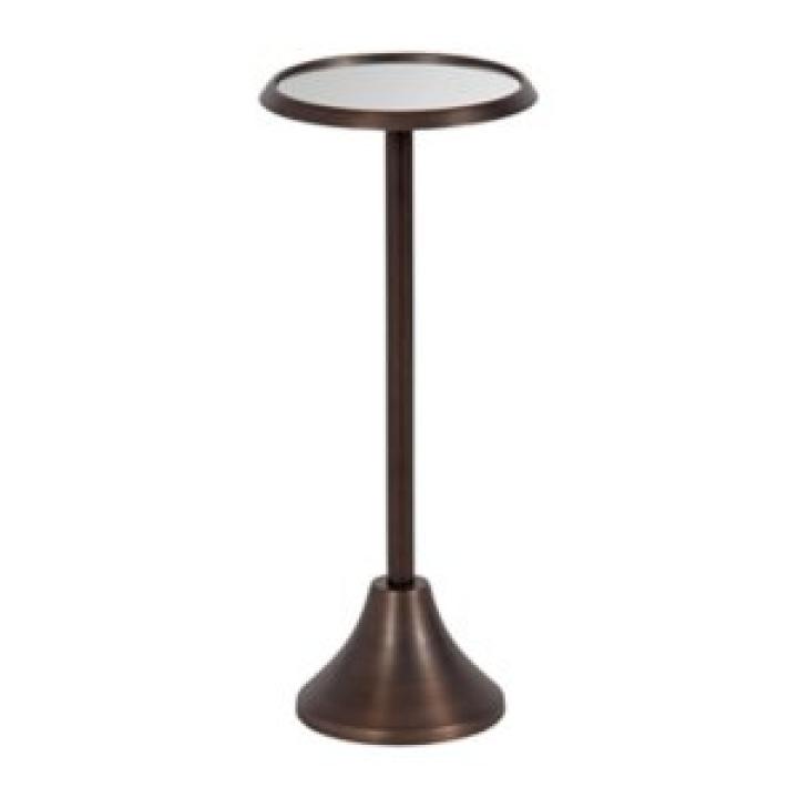 Bronze Metal Mirrored Sanzo Accent Table