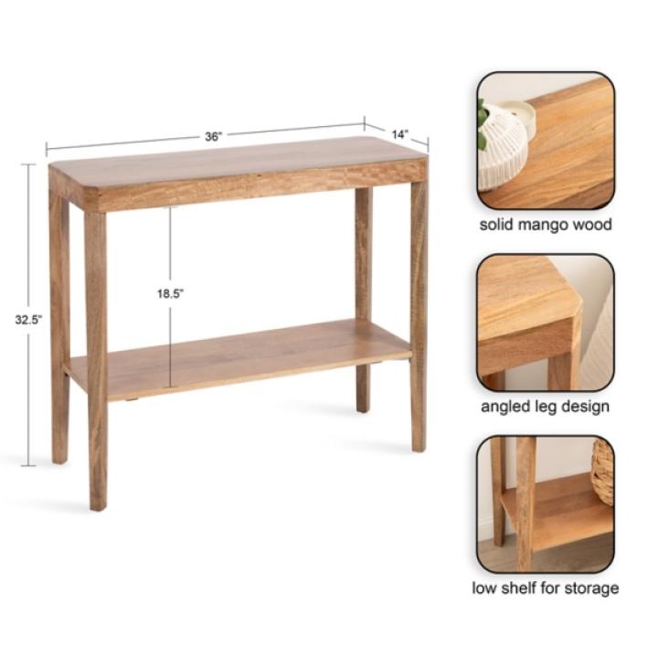Natural Wood Talcott Console Table