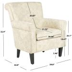 SAFAVIEH Gray Floral Traditional Accent Chair
