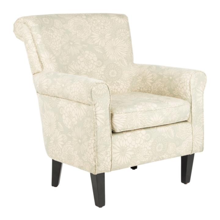 SAFAVIEH Gray Floral Traditional Accent Chair