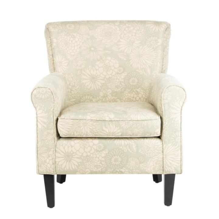 SAFAVIEH Gray Floral Traditional Accent Chair