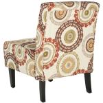 Orange Sunburst Upholstered Accent Chair