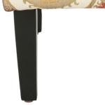 Orange Sunburst Upholstered Accent Chair