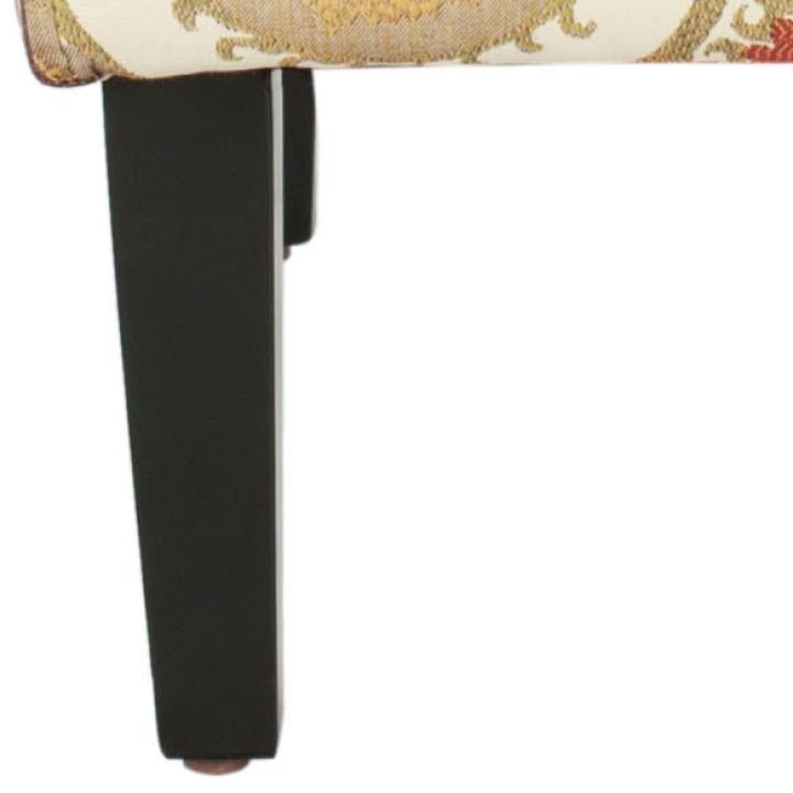 Orange Sunburst Upholstered Accent Chair