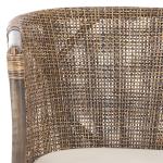 Vana Woven Rattan and Wood Accent Chair