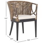 Vana Woven Rattan and Wood Accent Chair