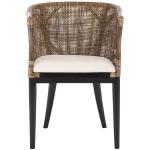 Vana Woven Rattan and Wood Accent Chair