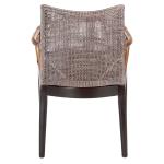 Brown White Wash Rattan Gia Accent Chair