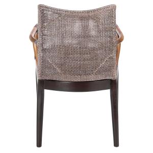 Brown White Wash Rattan Gia Accent Chair