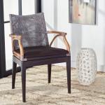 Brown White Wash Rattan Gia Accent Chair