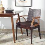 Brown White Wash Rattan Gia Accent Chair