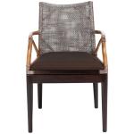 Brown White Wash Rattan Gia Accent Chair