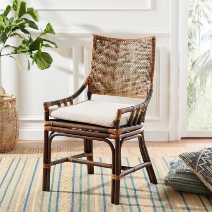 Coastal Natural Rattan Donna Accent Chair
