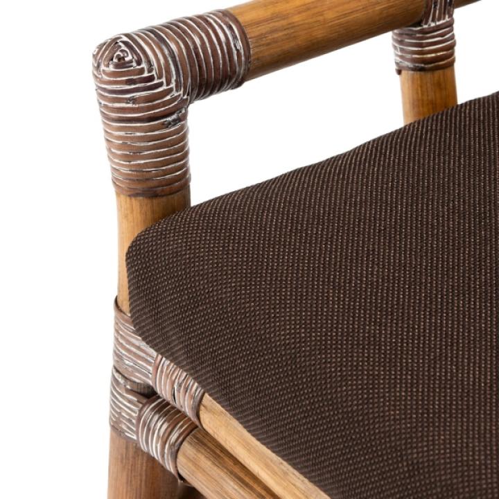 Coastal Brown Rattan Donna Accent Chair
