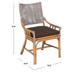 Coastal Brown Rattan Donna Accent Chair