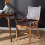 Coastal Brown Rattan Donna Accent Chair