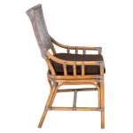 Coastal Brown Rattan Donna Accent Chair