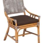 Coastal Brown Rattan Donna Accent Chair